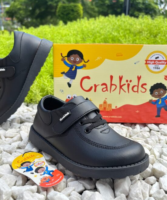 Crabkids Boys School Shoes – Classic Velcro Lace Design